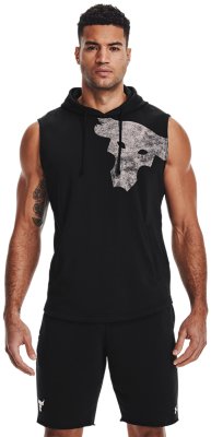 Under Armour Project Rock Black Sleeveless Hoodie 1347260-001 Men’s Size Large